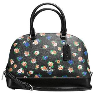 Sierra Mini Tea Rose Floral Leather Satchel